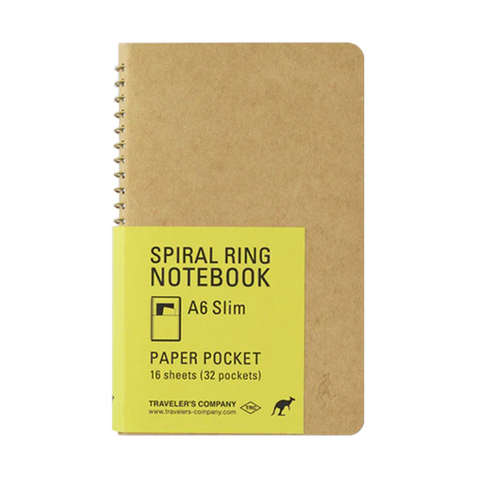 Traveler's Company Spiral Ring Notebook - Paper Pocket (A6 Slim)