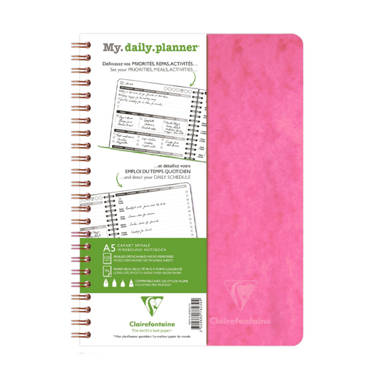 Clairefontaine My Daily Planner - Rose (6 x 8.25)