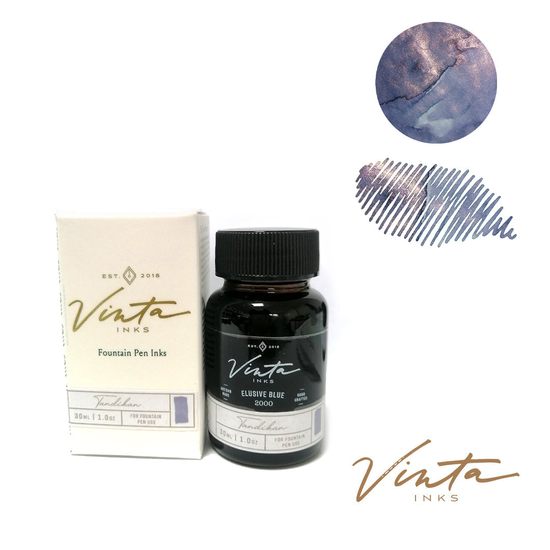 Vinta Elusive Blue (Tandikan 200)- 30ml Bottled Ink