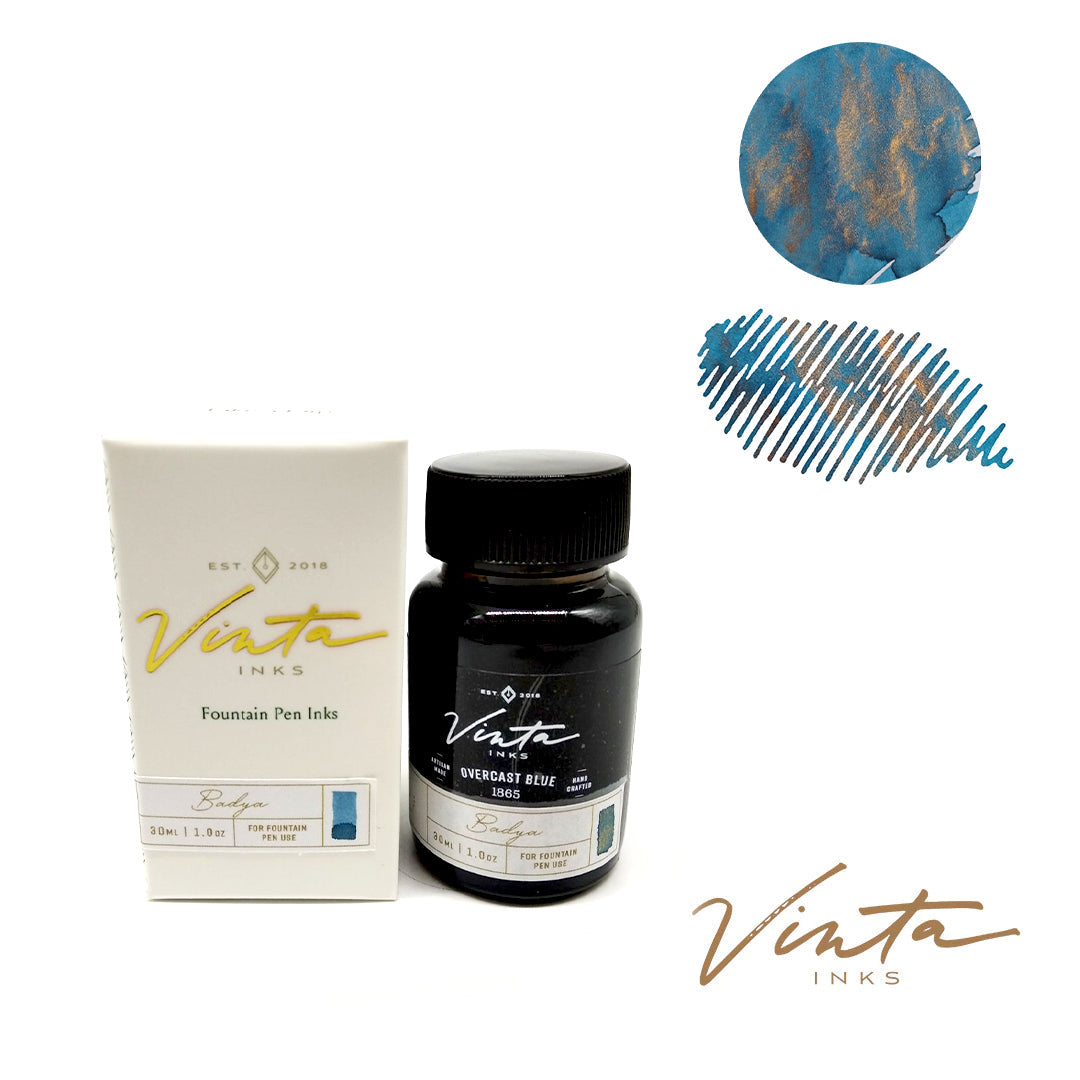 Vinta Overcast Blue (Badya 1865)- 30ml Bottled Ink