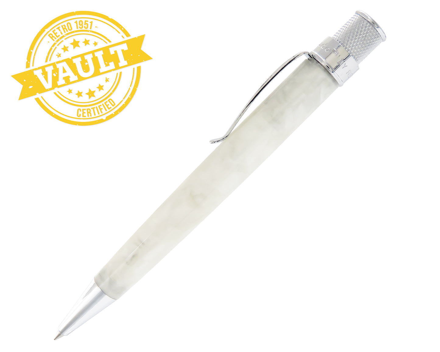 Retro 51 Tornado Vault Acrylic Rollerball - Opal White