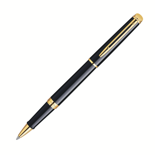 Waterman Hemisphere Rollerball - Black with Gold Trim