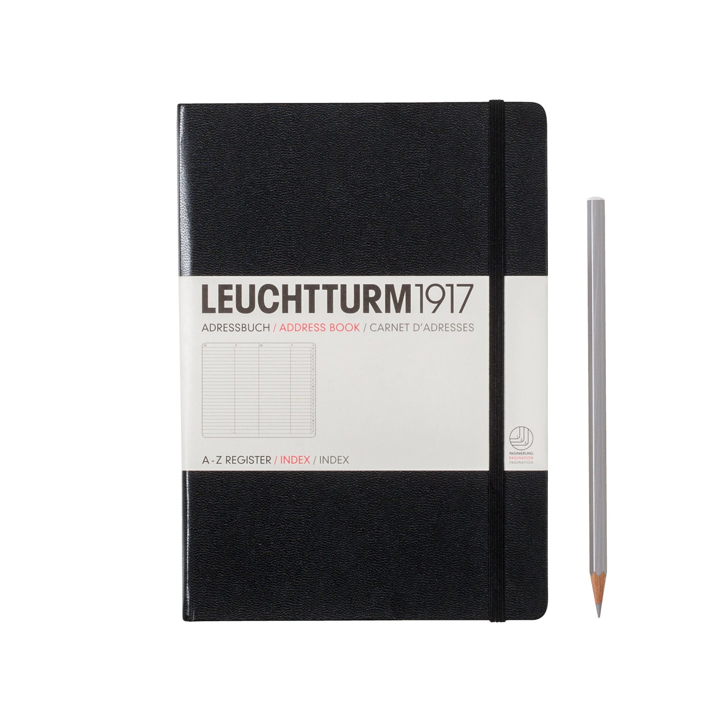 Leuchtturm1917 A5 Medium Hardcover Address Book - Black