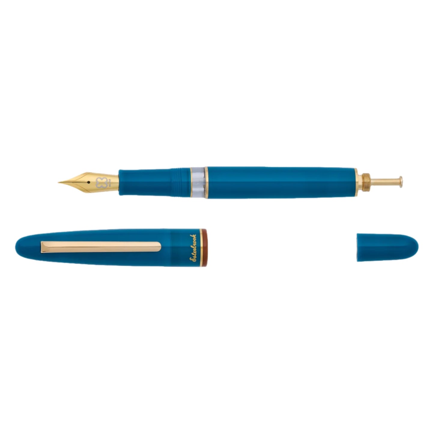 Esterbrook Estie Piston Fountain Pen - Funky Lake with Gold Trim (Button Fill - Back to the Land)