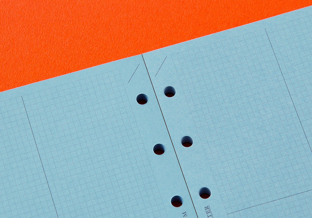 PLOTTER Refill Blue Paper 2mm Grid Quadrant Graph (80 sheets) - Mini Size (1st Edition)