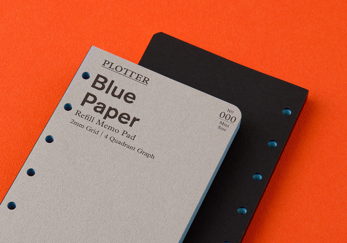 PLOTTER Refill Blue Paper 2mm Grid Quadrant Graph (80 sheets) - Mini Size (1st Edition)