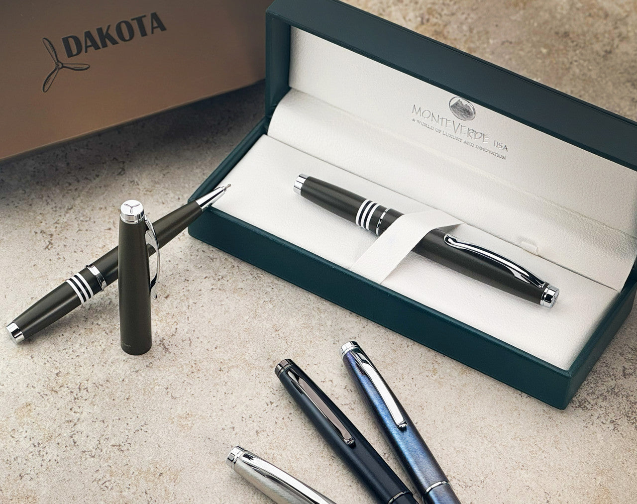 Monteverde Dakota Fountain Pen - Raw Flame