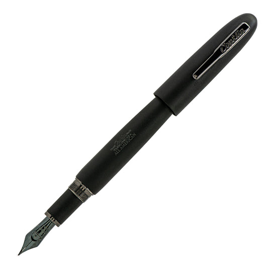 Conklin All American Fountain Pen - Black Matte with Gunmetal Trim (Limited Edition - Retired) (Discontinued)