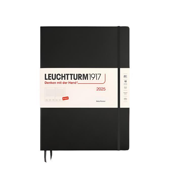 Leuchtturm1917 2025 Master A4+ Hardcover Daily Planner - Black