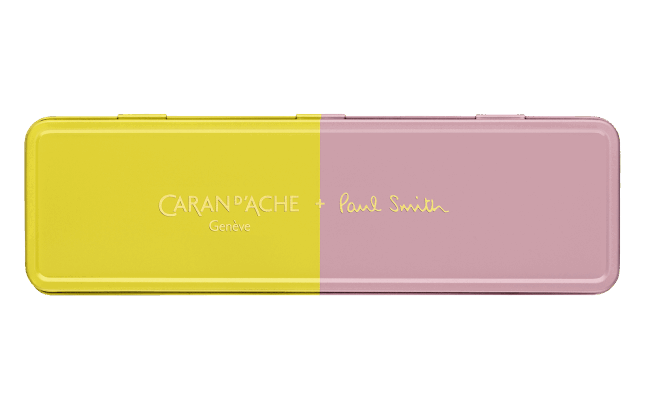 Caran d'Ache 849 Paul Smith Ballpoint - Chartreuse Yellow/Rose Pink (Special Edition)