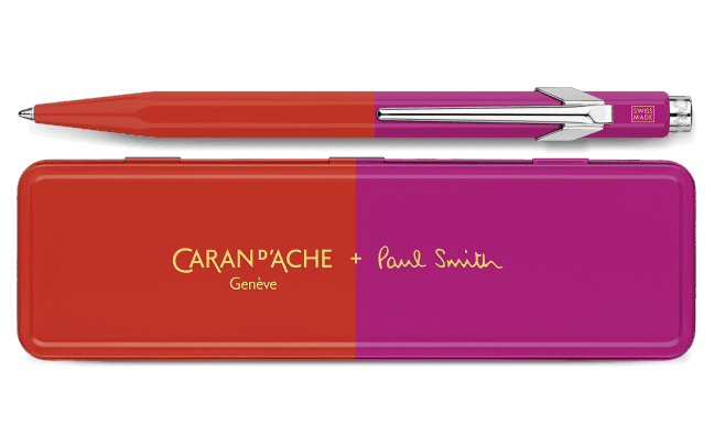 Caran d'Ache 849 Paul Smith Ballpoint - Warm Red/Melrose Pink (Special Edition)