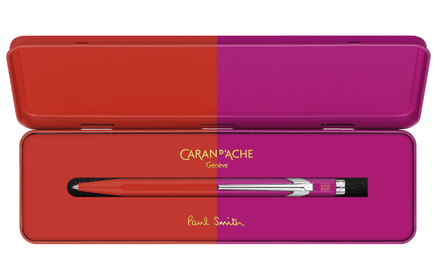 Caran d'Ache 849 Paul Smith Ballpoint - Warm Red/Melrose Pink (Special Edition)