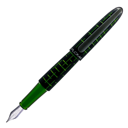 Diplomat Elox Matrix Fountain Pen - Black and Green