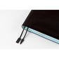 Hobonichi A6 Techo Cover Only - Colors: Black x Clear Blue