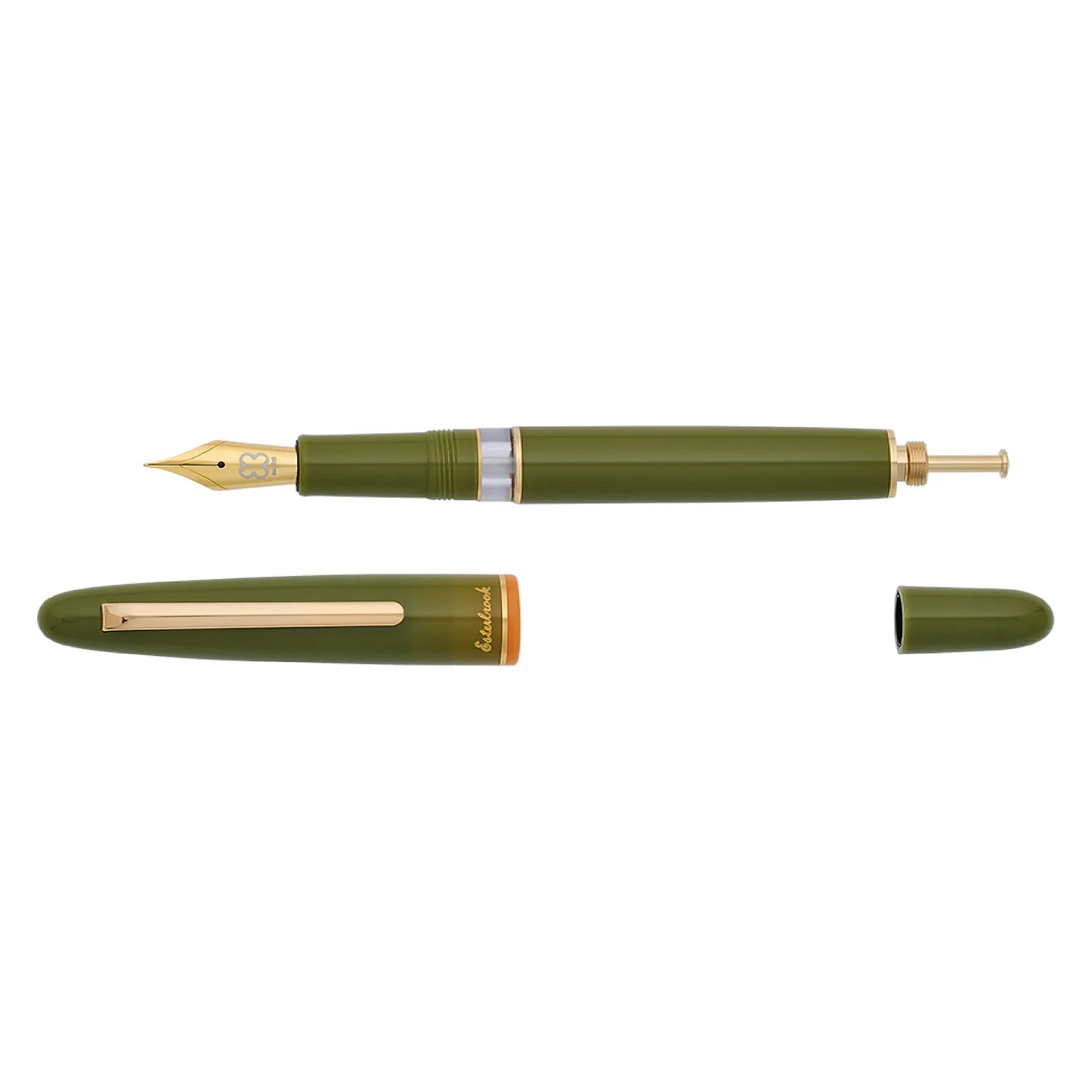 Esterbrook Estie Piston Fountain Pen - Quirky Leaf with Gold Trim (Button Fill - Back to the Land)