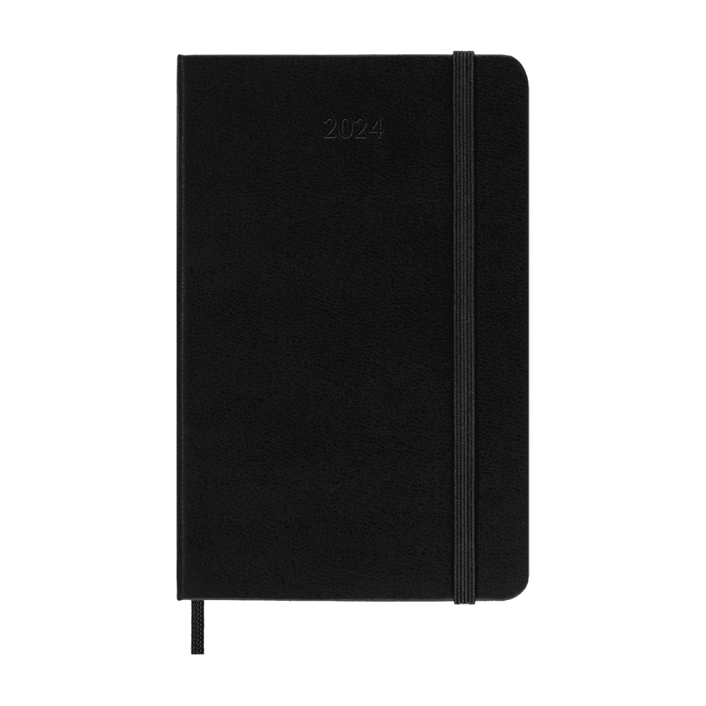 Moleskine 2024 Pocket Hardcover Classic Weekly Planner - Black