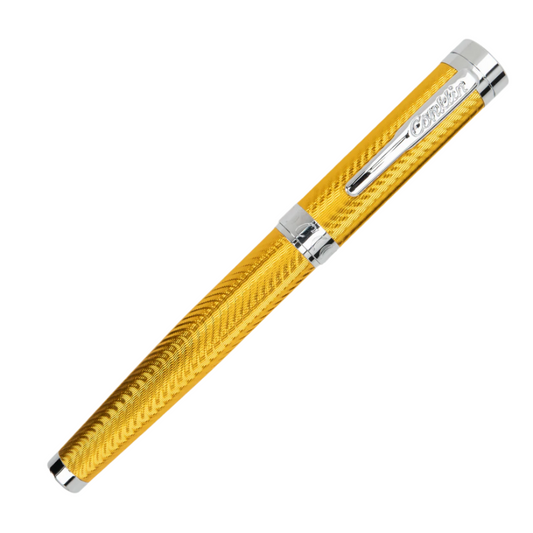 Conklin Herringbone Signature Fountain Pen - Yellow (Discontinued)