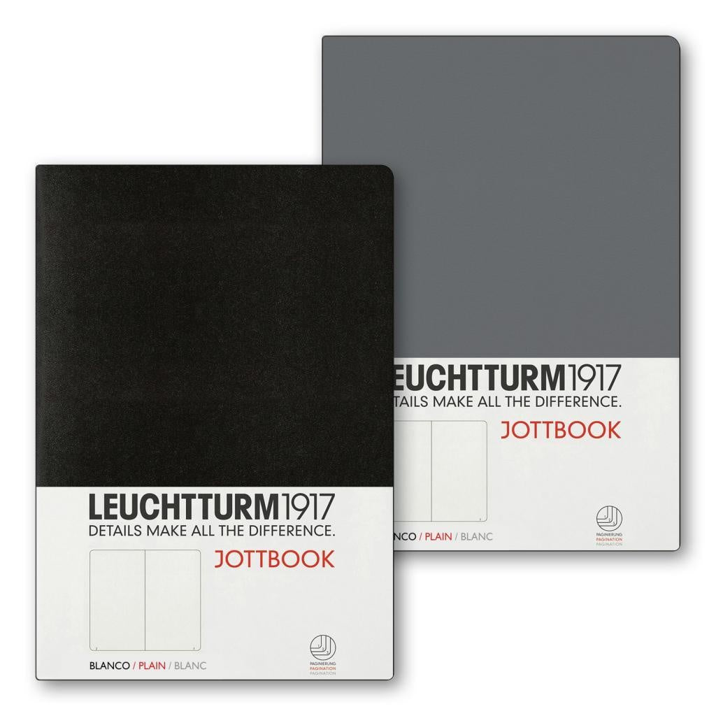 Leuchtturm1917 Jottbook A5 Medium Flexcover Plain Notebook Set - Anthracite & Black (Discontinued)