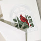 Crane Cardinal in the Window Holiday Greeting Cards