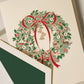 Crane Christmas Morning Wreath Holiday Greeting Cards