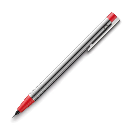 LAMY logo Mechanical Pencil - Stainless Steel with Matte Red (0.5mm)