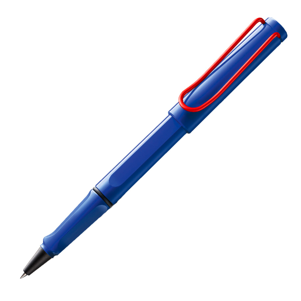 LAMY safari Rollerball - Blue with Red Clip (Special Edition)