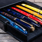 Galen Leather 6 Slot Magnum Opus Pen Case - Black (with Removable Pen Tray)