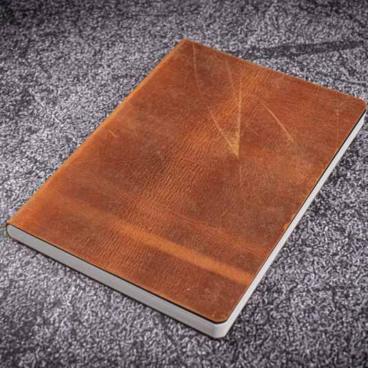 Galen Leather A6 Notebook - Crazy Horse Brown (Tomoe River Paper)