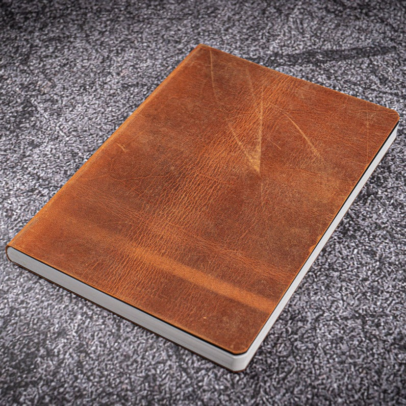 Galen Leather B6 Notebook - Crazy Horse Brown (Tomoe River Paper)