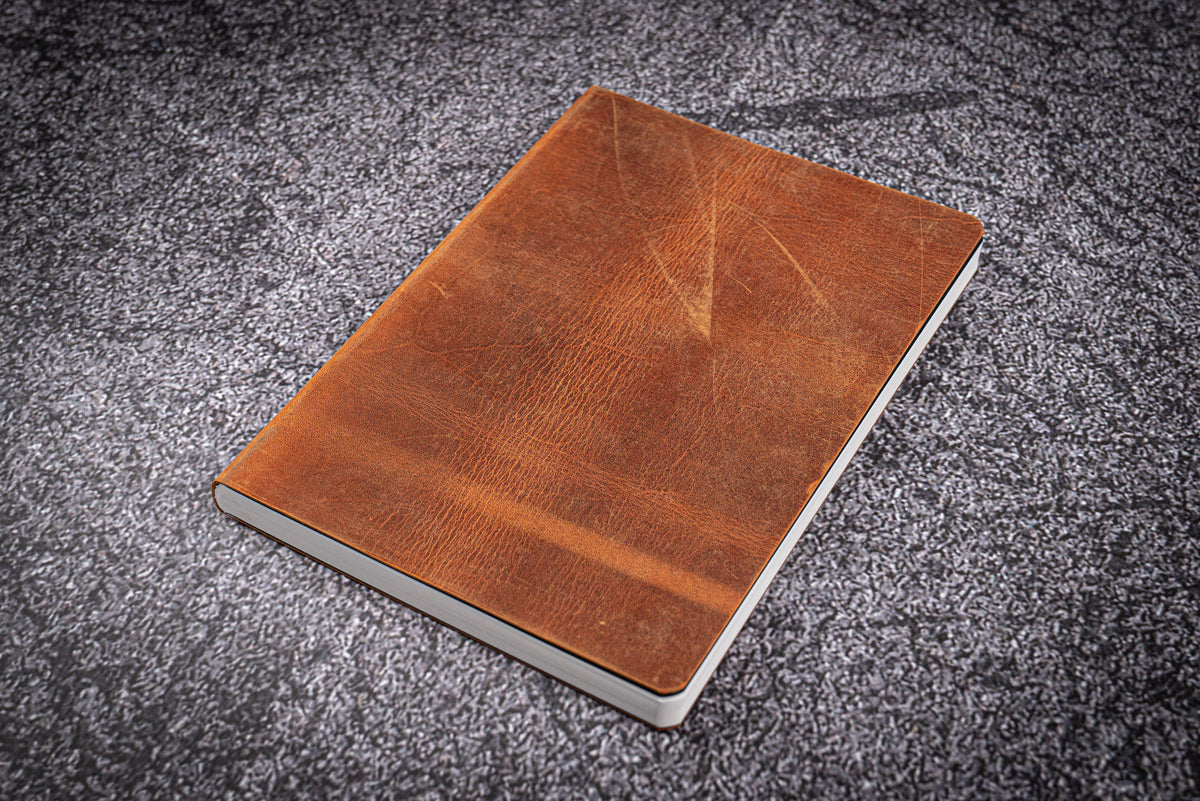 Galen Leather B6 Notebook - Crazy Horse Brown (Tomoe River Paper)