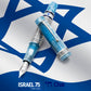 Leonardo Fountain Pen - Israel 75 Years Chai (Solid Sterling Silver Overlay) (Limited Edition)