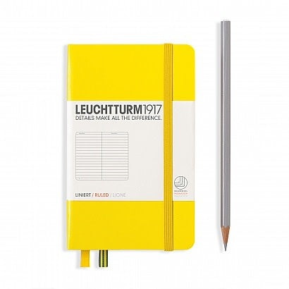 Leuchtturm1917 A6 Pocket Hardcover Ruled Notebook - Black