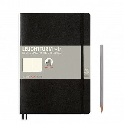 Leuchtturm1917 Composition B5 Softcover Plain Notebook - Black