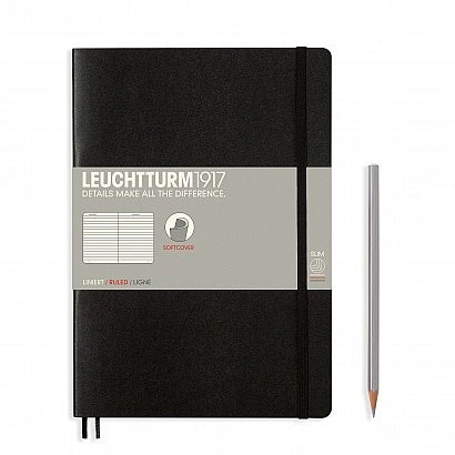 Leuchtturm1917 Composition B5 Softcover Ruled Notebook - Black