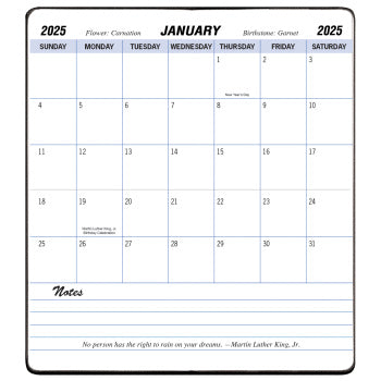 Payne 2025 Skivertex Monthly Pocket Planner Planner (3.5" x 6.5") (Assorted)