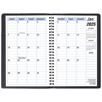 Payne 2025 Skivertex Monthly Planner (5.5" x 8.5") (Assorted)