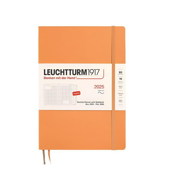 Leuchtturm1917 2025 Composition B5 Monthly Planner with Notebook - Apricot