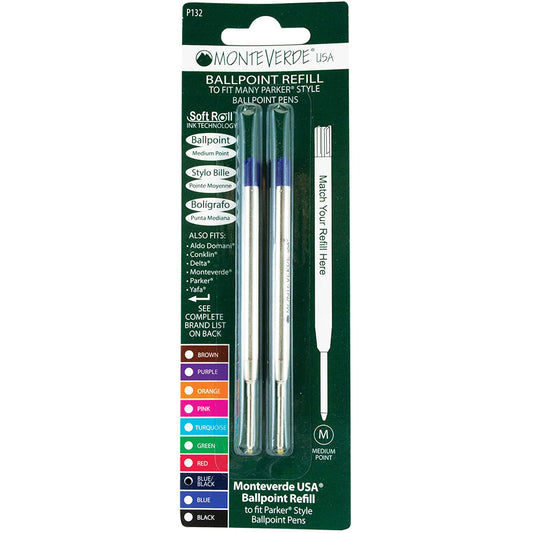 Cross Ballpoint Refills by Monteverde USA® - Blue/Black Medium (2 ea)