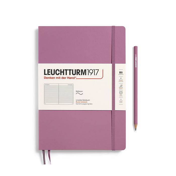 Leuchtturm1917 Composition B5 Softcover Ruled Notebook - Dusty Rose