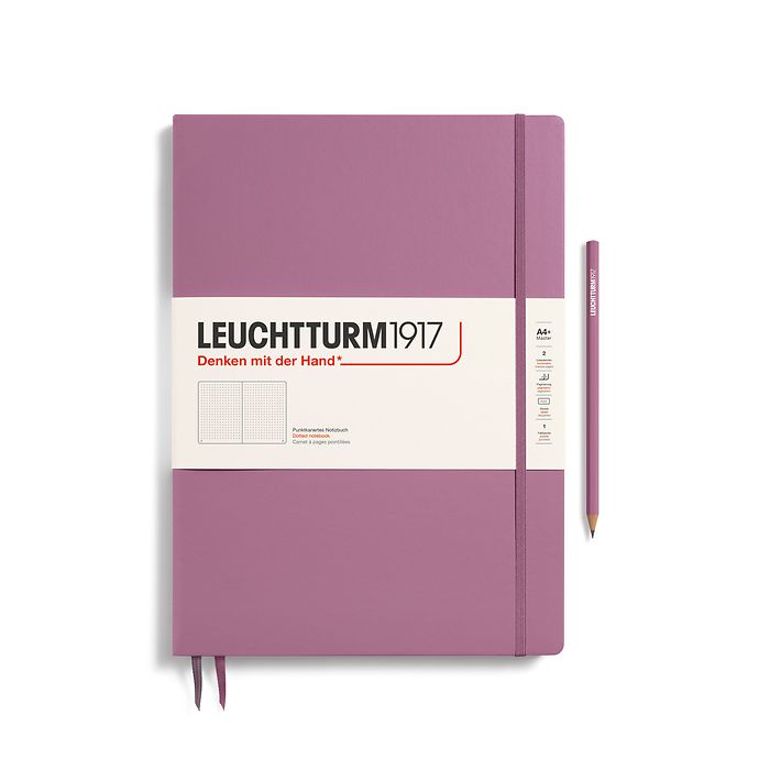 Leuchtturm1917 Master Slim A4+ Hardcover Dotted Notebook - Dusty Rose