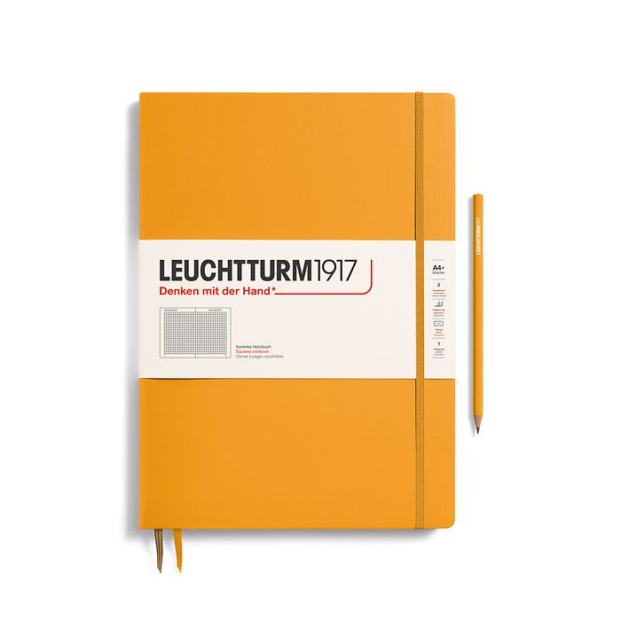 Leuchtturm1917 Master Slim A4+ Hardcover Squared Notebook - Rising Sun