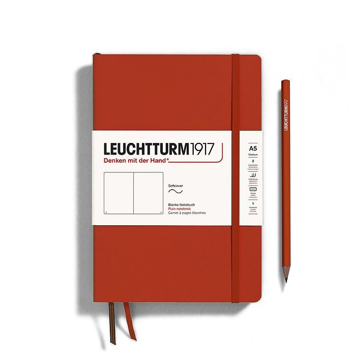 Leuchtturm1917 A5 Medium Softcover Plain Notebook - Fox Red