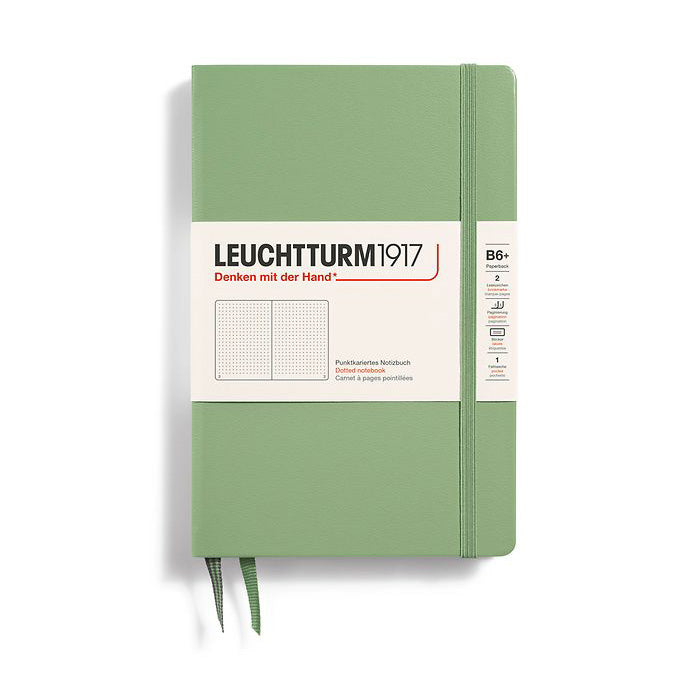 Leuchtturm1917 Paperback B6+ Hardcover Dotted Notebook - Sage