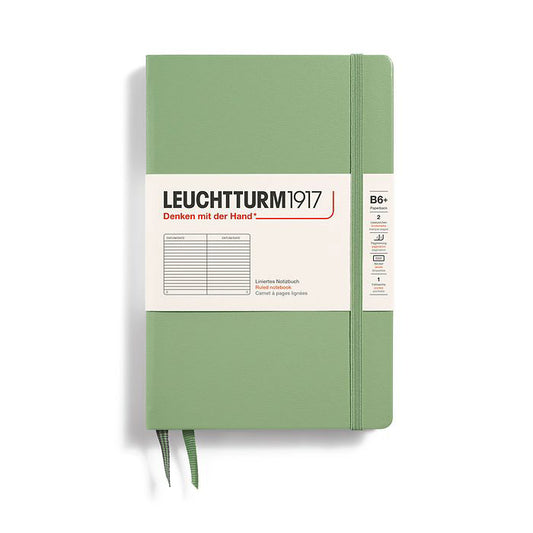 Leuchtturm1917 Paperback B6+ Hardcover Ruled Notebook - Sage