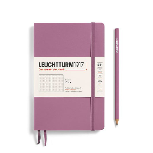 Leuchtturm1917 B6+ Paperback Softcover Dotted Notebook - Dusty Rose