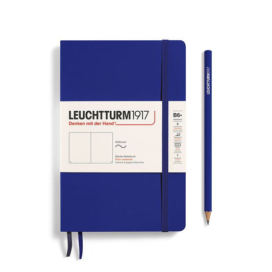 Leuchtturm1917 B6+ Paperback Softcover Plain Notebook - Ink