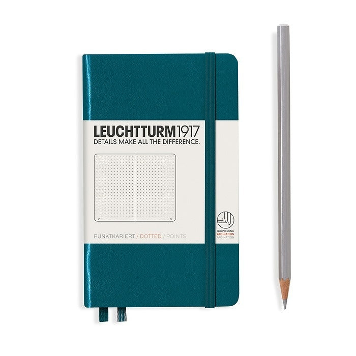 Leuchtturm1917 A5 Medium Hardcover Dotted Notebook - Pacific Green