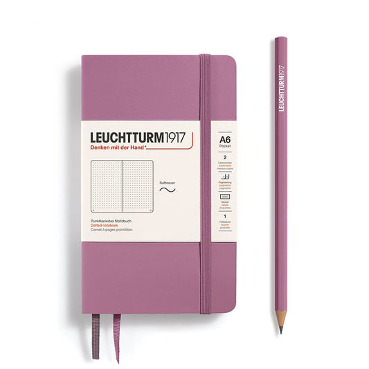 Leuchtturm1917 A6 Pocket Softcover Dotted Notebook - Dusty Rose