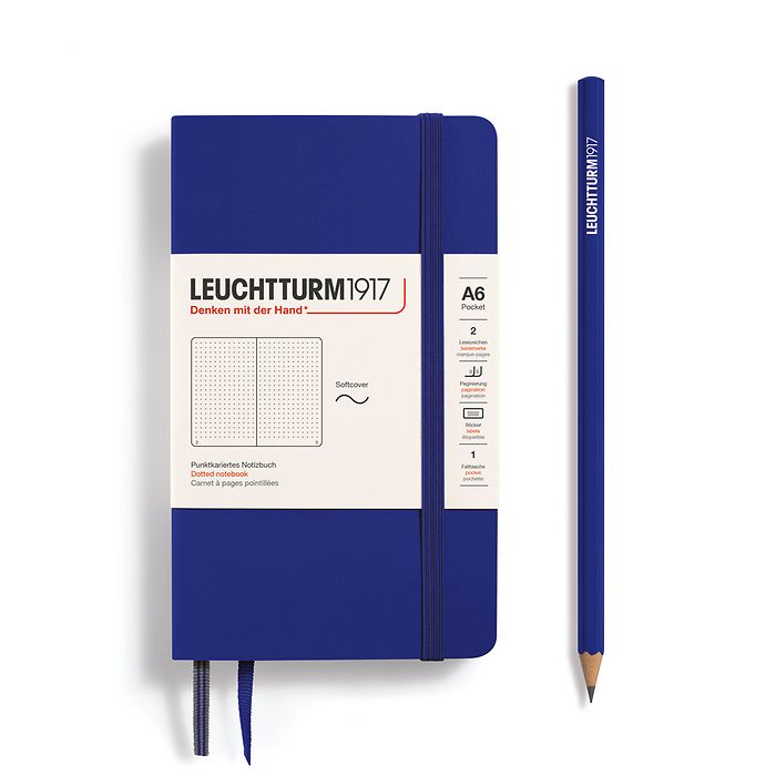 Leuchtturm1917 A6 Pocket Softcover Dotted Notebook - Ink