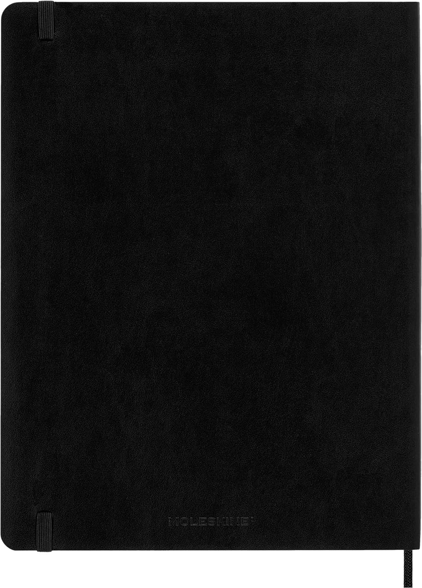 Moleskine 2025 X-Large Softcover Weekly Calendar with Notes - Black